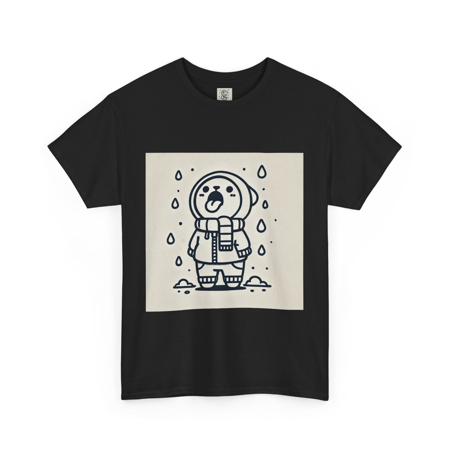 JEFFY-HALLS Playful Rainy Day Unisex Heavy Cotton Tee – Funny Cartoon Design